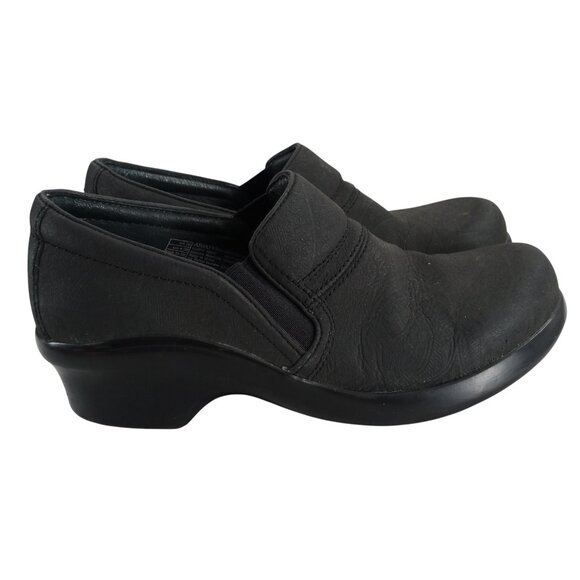 Ariat Expert Clog Black Wedge Leather Paisley Size 7 Comfort Western Slip On - Picture 13 of 15